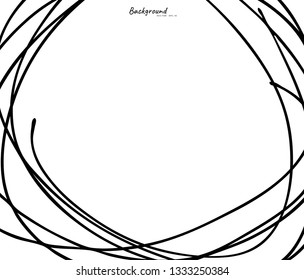 Hand drawn circle line sketch. Vector circular scribble doodle round circles,  background design element. Pencil, pen, graffiti bubble, ball draft illustration. - Vector 