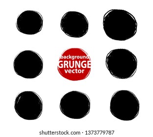 Hand drawn circle line sketch. Vector set circular scribble doodle round circles,  message note mark design element. Pencil, pen, graffiti bubble, ball draft illustration. - Vector