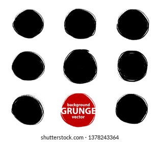 Hand drawn circle line sketch. Vector set circular scribble doodle round circles,  message note mark design element. Pencil, pen, graffiti bubble, ball draft illustration. - Vector