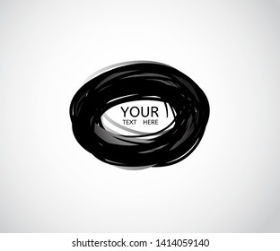 Hand drawn circle line sketch. Vector set circular scribble doodle round circles,  message note mark design element. Pencil, pen, graffiti bubble, ball draft illustration. - Vector 