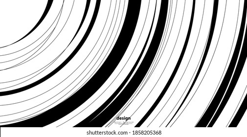 Esbozo de la línea circular dibujada a mano. El garabato de vectores circular gira en círculos. Resumen de la onda de patrón simple fondo sin costuras. Ilustración vectorial Eps 10