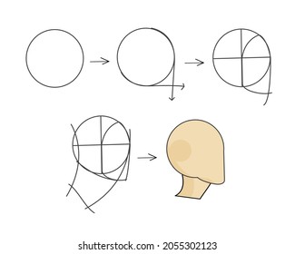 Hand drawn circle line sketch set for drawo face. Vector circular scribble doodle round circles for message note mark design element. Pencil or pen graffiti bubble or ball draft illustration.