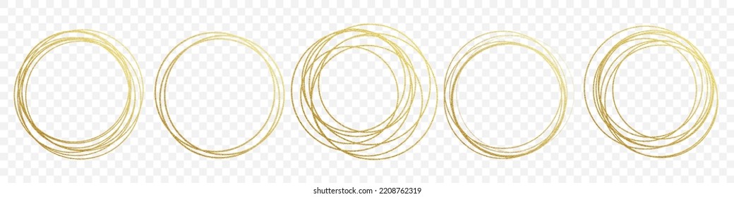 Hand drawn circle line sketch set. Vector circular scribble doodle round circles for message note mark design element. Pencil or pen graffiti bubble or ball draft illustration