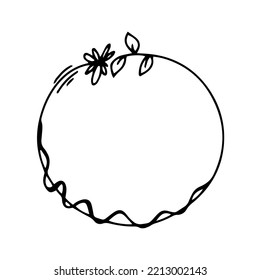 Hand drawn circle line sketch set. Vector circular scribble doodle round circles for message note mark design element. Pencil or pen graffiti bubble or ball draft illustration