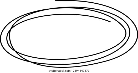 Hand drawn circle line sketch . Round vector fields of writing, circles for messages painted with pen or pencil.