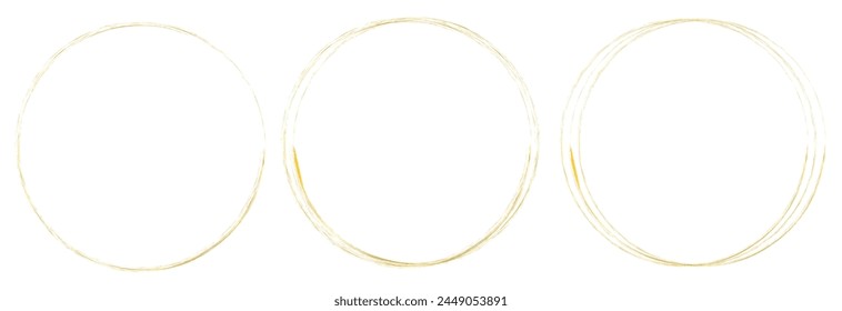 Hand drawn circle line sketch set isolated on white background. Vector circular scribble doodle round circles for message and for note mark . Vector illustration. EPS 10 