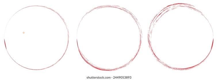 Hand drawn circle line sketch set isolated on white background. Vector circular scribble doodle round circles for message and for note mark . Vector illustration. EPS 10 