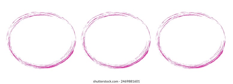 Hand drawn circle line sketch set. Vector circular scribble doodle round circles for message note mark design element. Pencil or pen graffiti bubble or ball