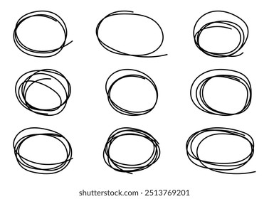 Hand drawn circle line sketch