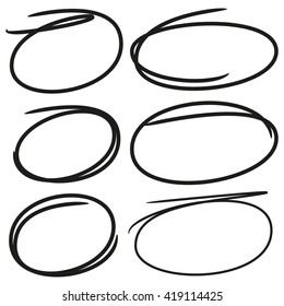 hand drawn circle markers