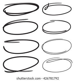 hand drawn circle markers