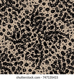 Hand Drawn Circle Modern Pattern, Geometric Monochrome Abstract Hipster, Graphic Texture for Design, Wallpaper, Fabric,Wrapping Paper, Trendy Repeating Background