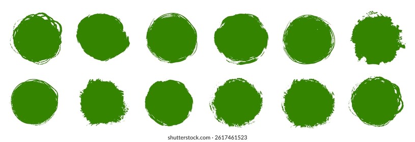 Hand drawn circle pencil line stroke textured frames. Highlight decorative oval circular elements. Underline crayon splashes.