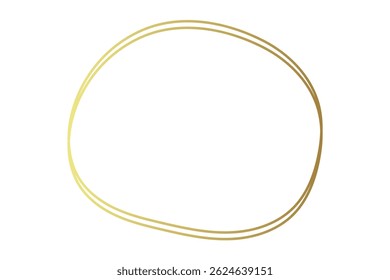 hand drawn circle and round icon on white background.