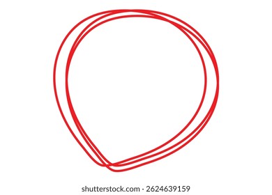 círculo desenhado à mão e ícone redondo em fundo branco.