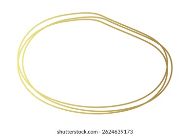 hand drawn circle and round icon on white background.