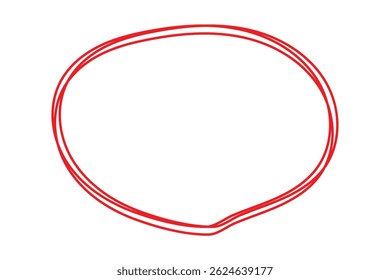 círculo desenhado à mão e ícone redondo em fundo branco.