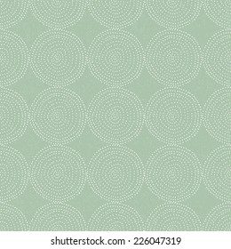 Hand drawn circle seamless pattern with texture background