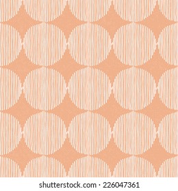 Hand drawn circle seamless pattern with texture background