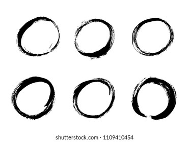 Hand drawn circle set. Vector round mark design element for quotes, banner design, promotion.