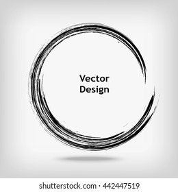 Hand Drawn Circle Shape Circular Label Stock Vector (Royalty Free ...