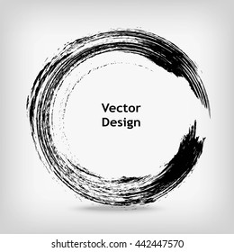 Black Ink Round Stroke On White Stock Vector (Royalty Free) 532072261 ...