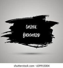 Hand drawn circle shape. Label, logo design element. Brush abstract wave. Vector illustration.