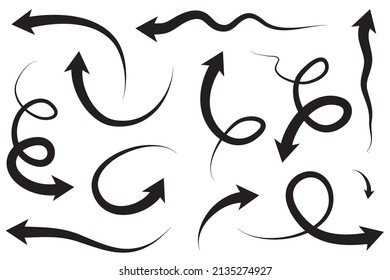 Handgezeichnete Circle Shape. Spiral-Vektorgrafik. Designelemente. Abstrakte geometrische Formen. Streifenrahmen für Bilder