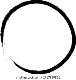 Hand drawn circle. Simple vector icon