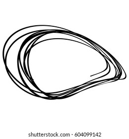 Hand drawn Circle sketch Doodle Frames. Vector illustration