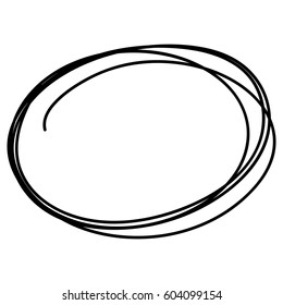 Hand drawn Circle sketch Doodle Frames. Vector illustration