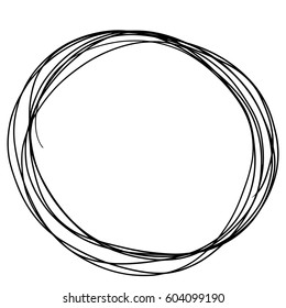 Hand drawn Circle sketch Doodle Frames. Vector illustration