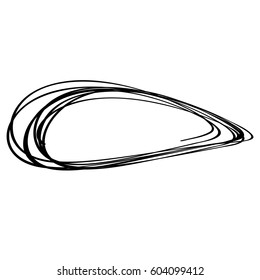 Hand drawn Circle sketch Doodle Frames. Vector illustration
