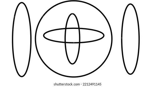 Hand drawn circle sketch frame. Elements for concept design. vector.