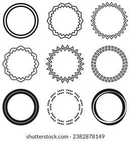 Hand drawn circle. Stock image. Vector illustration.