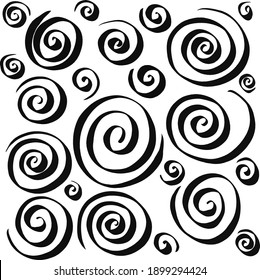 Hand Drawn Circle Swirl Vector Stock Vector (Royalty Free) 1899294424 ...