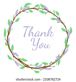 Hand drawn of circle tree branch vector illustration