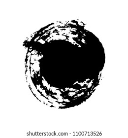 Hand drawn circle. Vector illustration. Grunge design element. Template for text. Vector background for decor of banners, inscriptions, logos in grunge design.