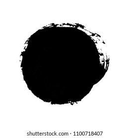 Hand drawn circle. Vector illustration. Grunge design element. Template for text. Vector background for decor of banners, inscriptions, logos in grunge design.