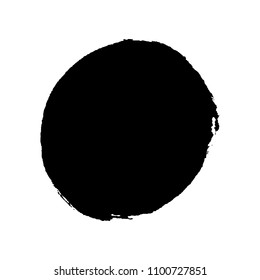 Hand drawn circle. Vector illustration. Grunge design element. Template for text. Vector background for decor of banners, inscriptions, logos in grunge design.