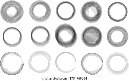 Hand drawn circle vector set. Circle  scribble vector.