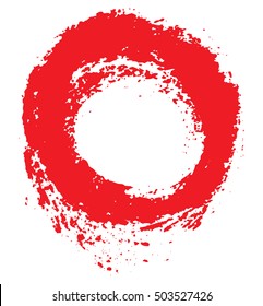 Hand drawn circle.Grunge round banner.Vector 
