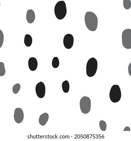 Hand drawn circles. Abstract geometric seamless pattern. Trendy texture. Background texture.