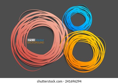 Hand drawn circles background, Eps10 vector background for your design