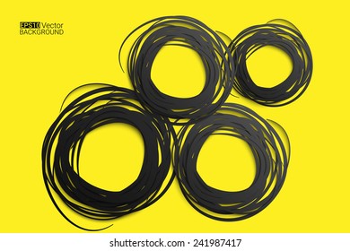 Hand drawn circles background, Eps10 vector background for your design