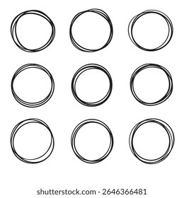 A hand drawn circles in grid pattern create simple yet artistic design