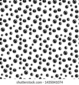 Hand drawn circles shape seamless pattern. Abstract shape backdrop. Cute wallpaper. Simple design for fabric, textile print, wrapping. Vector illustration
