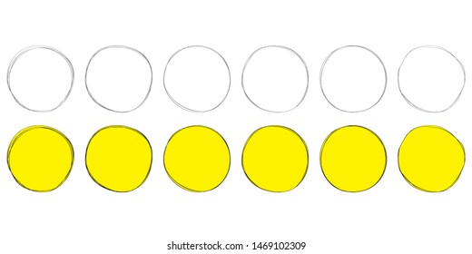 Hand drawn circles sketch frame super set. Rounds scribble line circles. Vector illustrations. - Vector