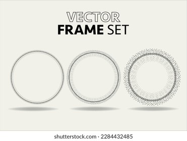 Los círculos dibujados a mano esbozan el conjunto de vectores de marco. Rodea círculos de líneas de garrapatas. Ilustraciones vectoriales.