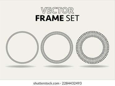 Hand drawn circles sketch frame vector set. Rounds scribble line circles. Vector illustrations.